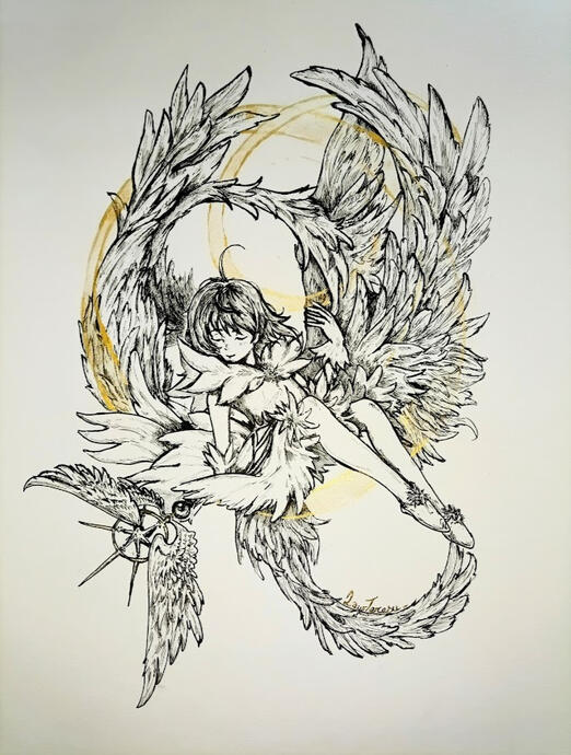 Engraving style illustration